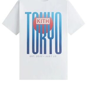 Kith White Tee with Blue and Red Tokyo Graphic